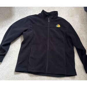 Bass Pro Shops Fleece Jacket Men XL Black Full Zip Outdoor Hunting Fishing Warm